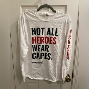 One Blood Not all Heroes wear capes Long Sleeve Shirt Unisex size S / L NEW